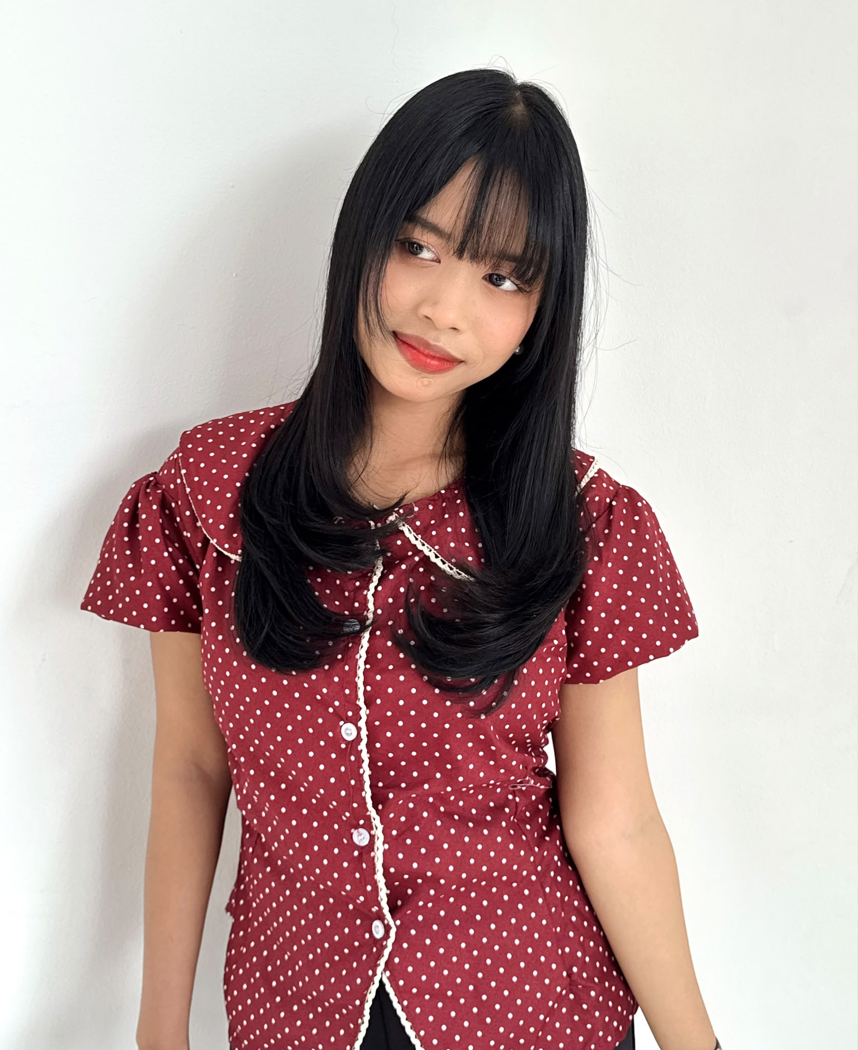 One-Curl Soft Wave Cut × Warna Natural Black