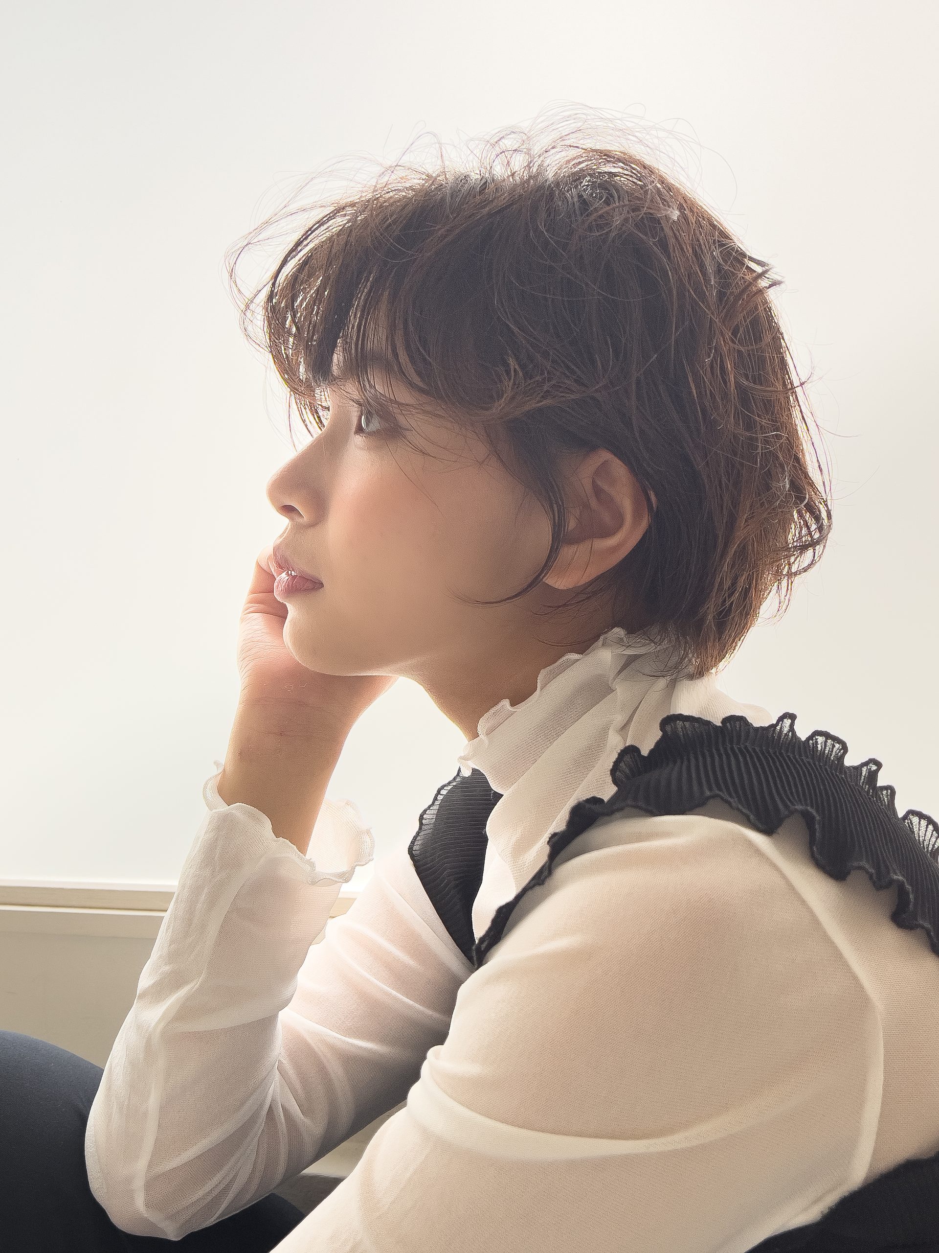 Bob cut with Bangs × Ash Brown Color