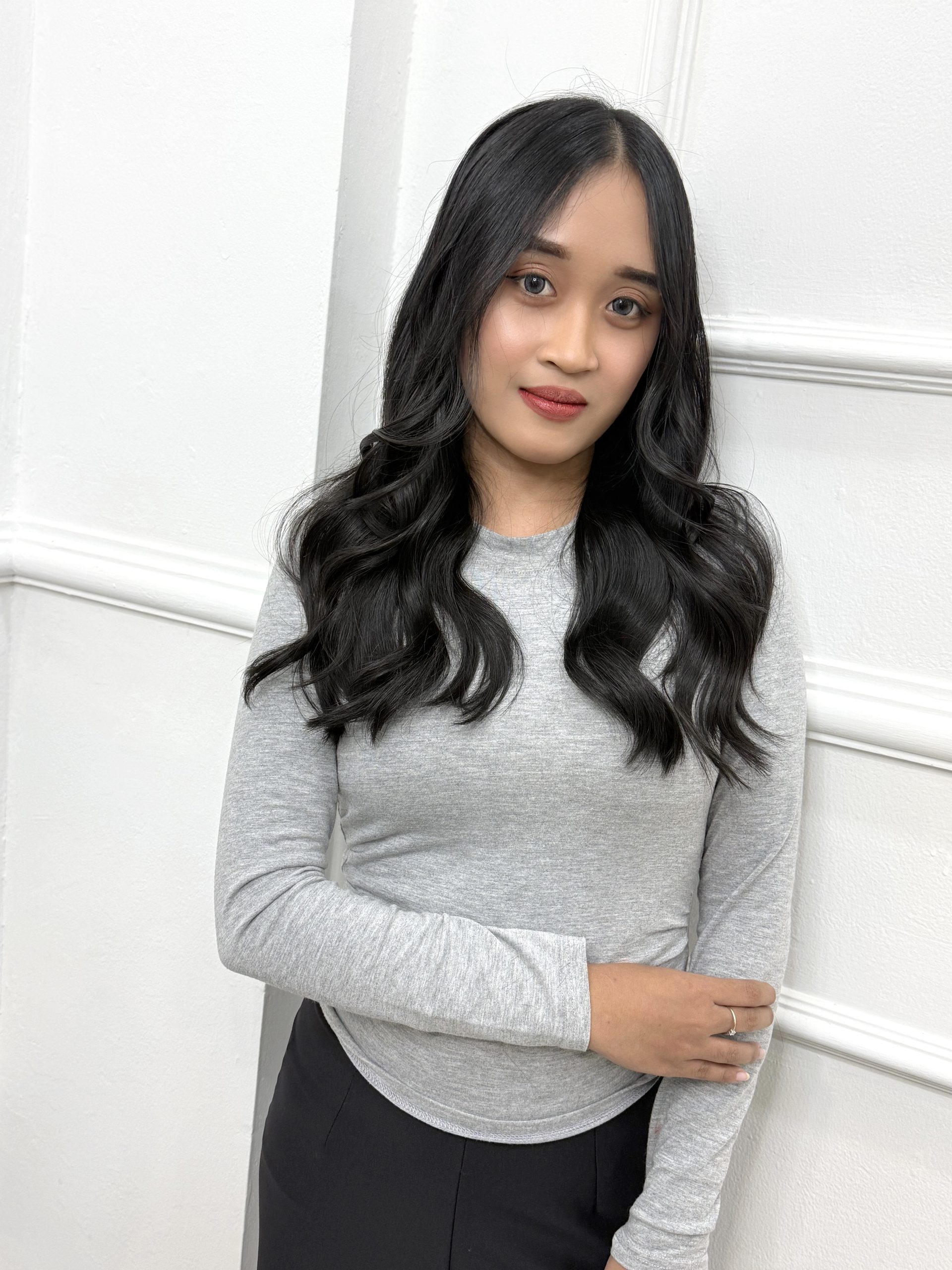 Long Layer Cut × Natural Black Hair
